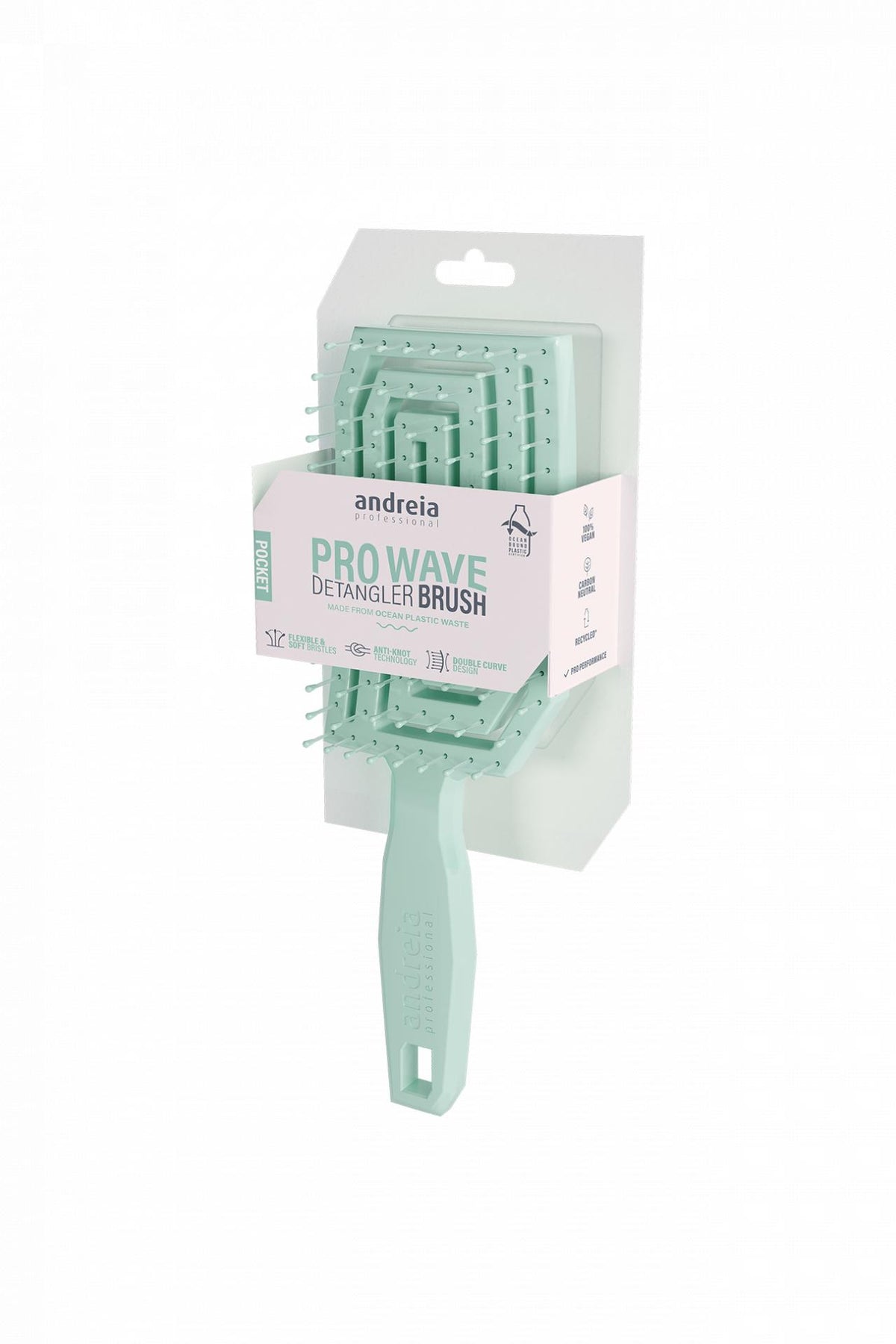 Andreia Cepillo Pocket Pro Wave Detangler - Verde
