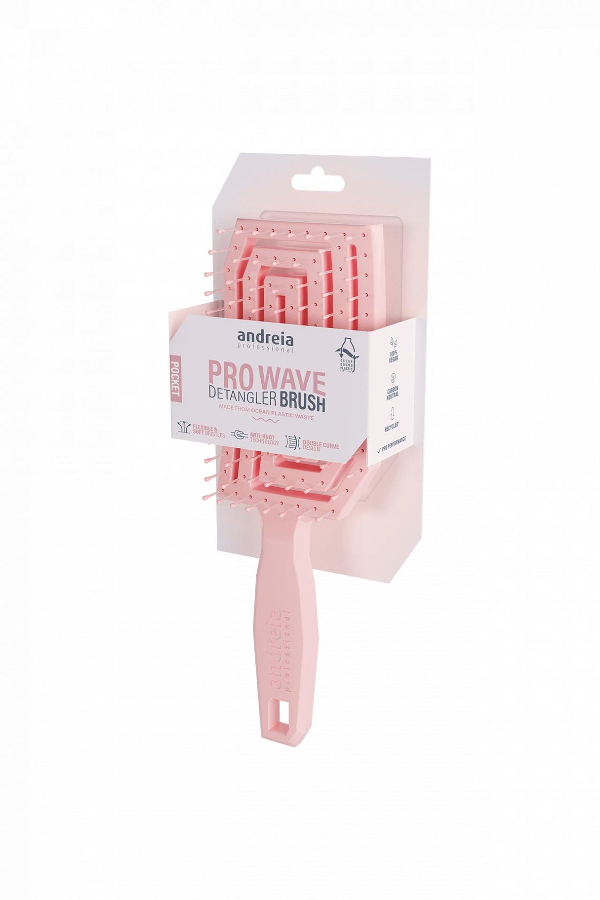Andreia Cepillo Pocket Pro Wave Detangler - Rosa