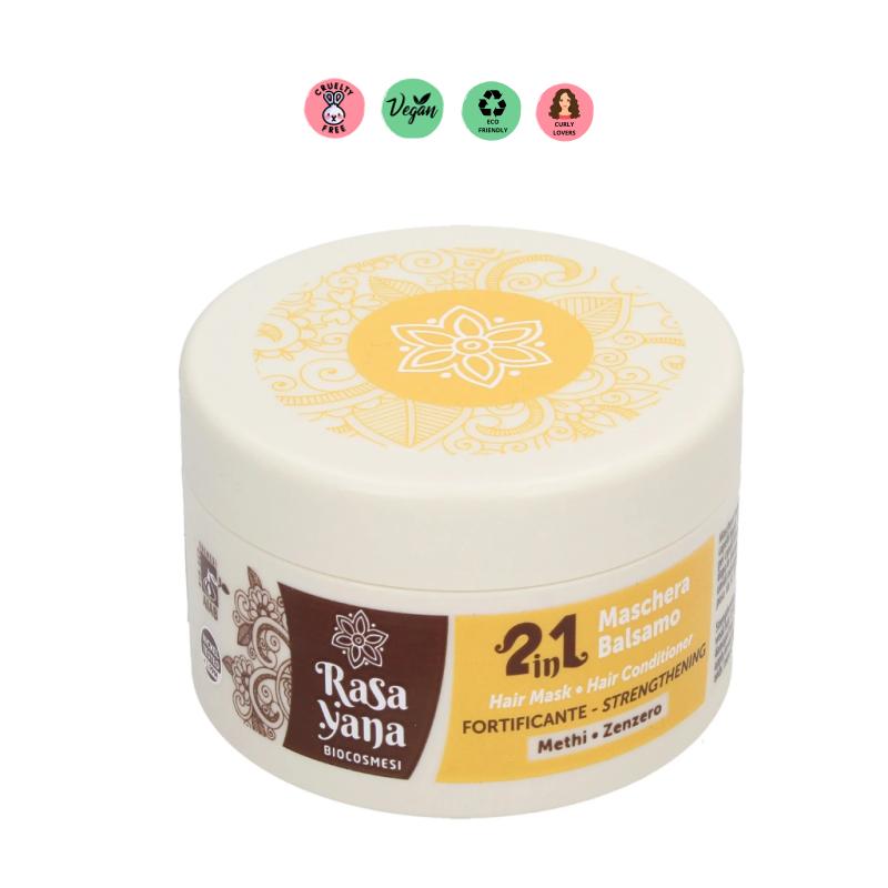 Rasayana Biocosmesi Cabello 2in1 Strenghtening Hair Mask and Conditioner Methi and Ginger 200ml
