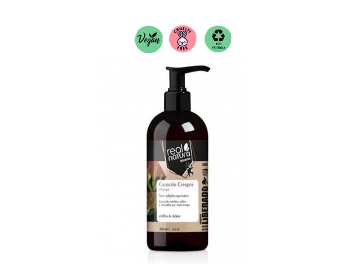 Real Natura Caracóis Crespos Champú 500ml