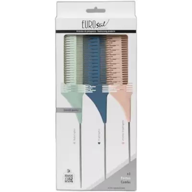 Euroestil set de 3 peines para mechas 07945