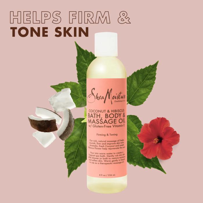 SheaMoisture Olive and Green Tea Massage Oil, 8 Oz. 236ml