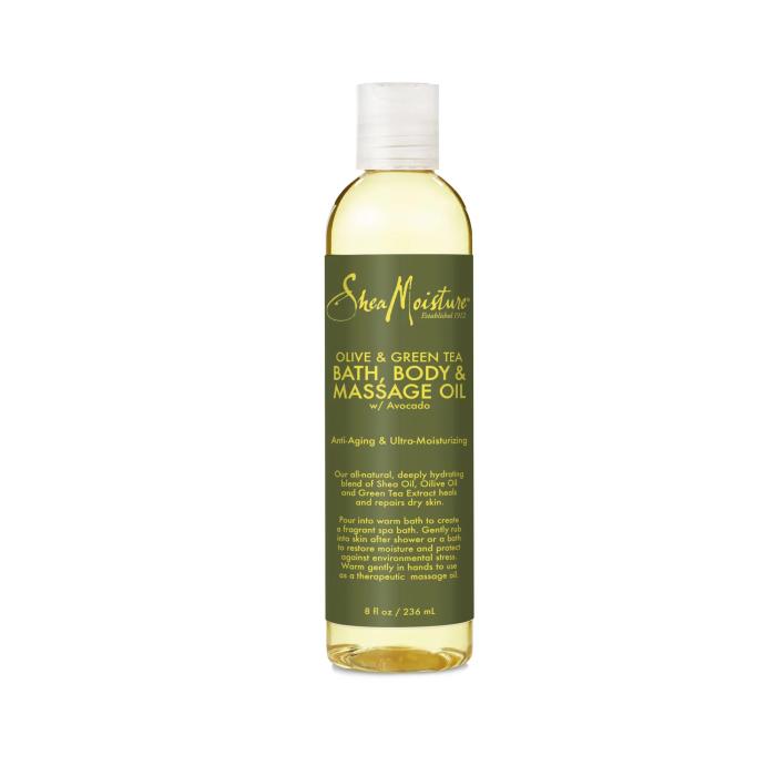 SheaMoisture Olive and Green Tea Massage Oil, 8 Oz. 236ml