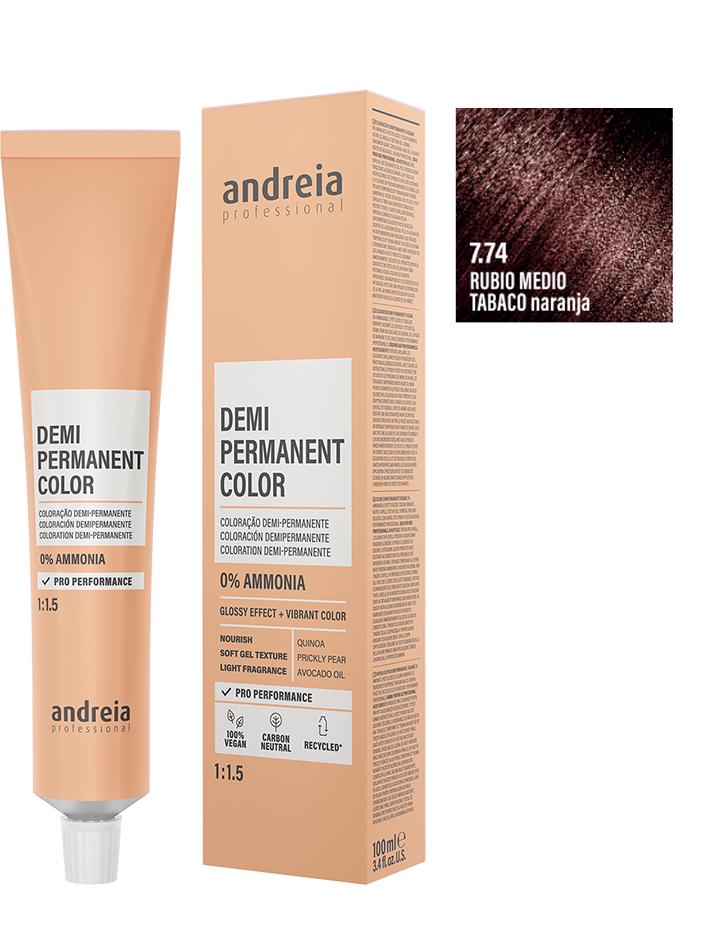 Andreia Coloración Demi Permanente 100ml - 7.74