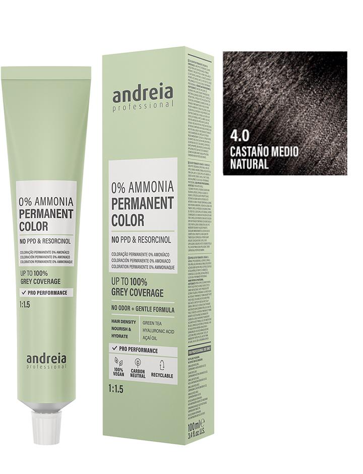 Andreia Coloración Permanente Sin Amoniaco 100ml - 4.0