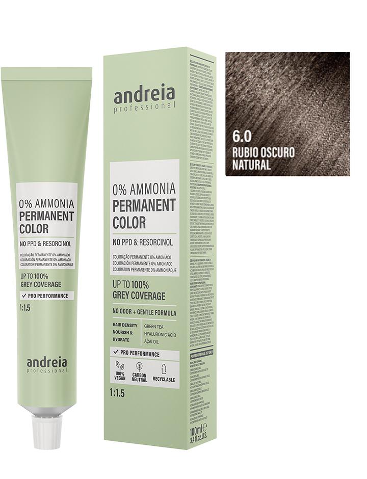 Andreia Coloración Permanente Sin Amoniaco 100ml - 6.0