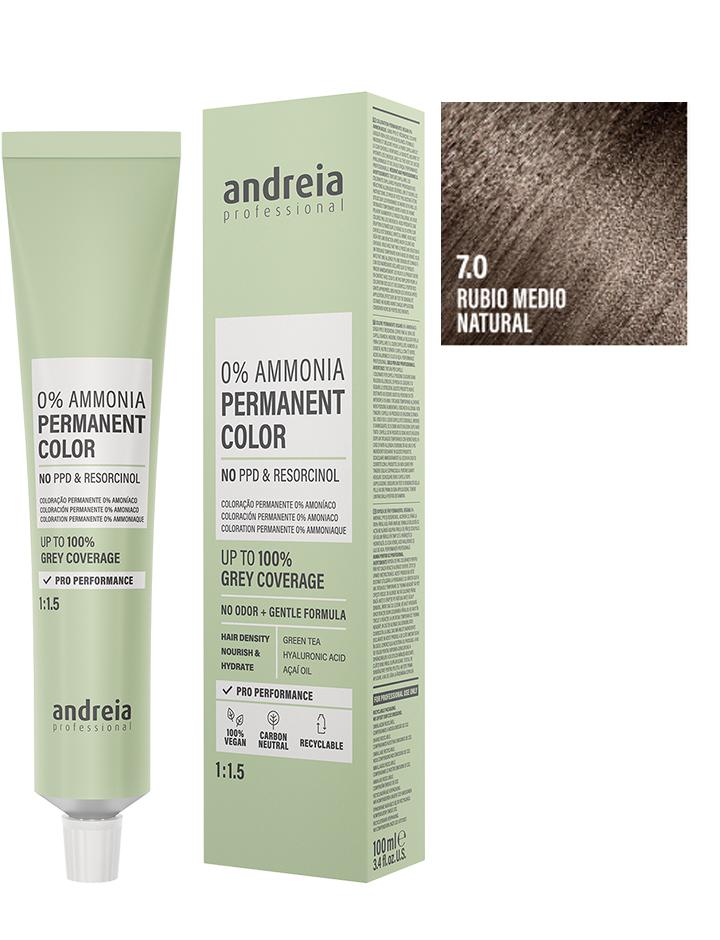 Andreia Coloración Permanente Sin Amoniaco 100ml - 7.0