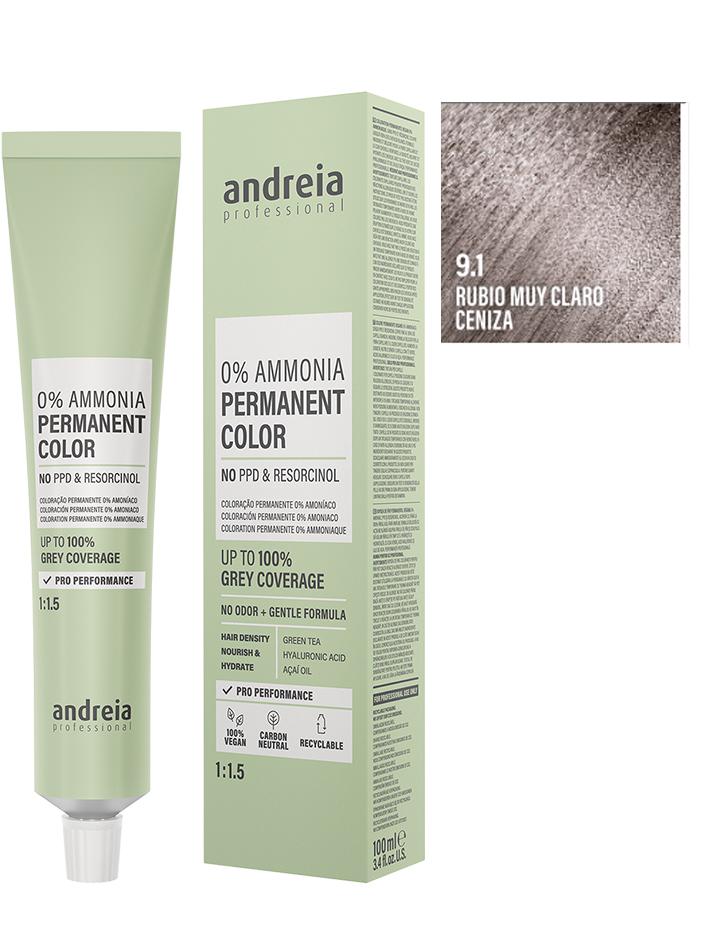 Andreia Coloración Permanente Sin Amoniaco 100ml - 9.1