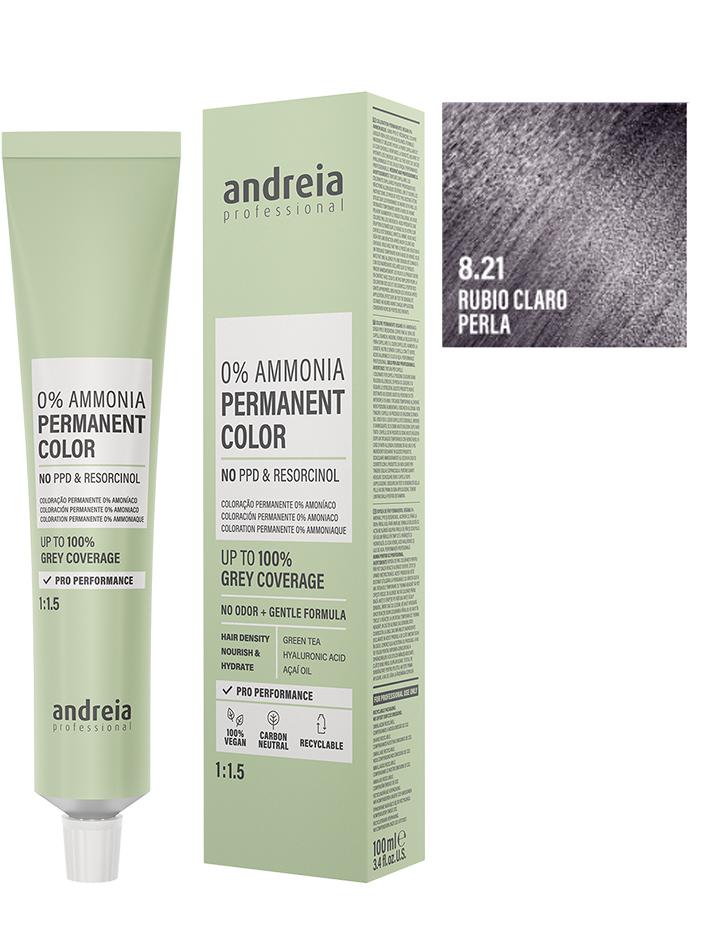 Andreia Coloración Permanente Sin Amoniaco 100ml - 8.21