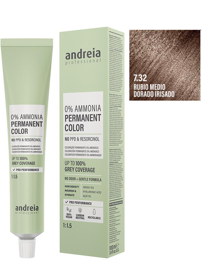 Andreia Coloración Permanente Sin Amoniaco 100ml - 7.32