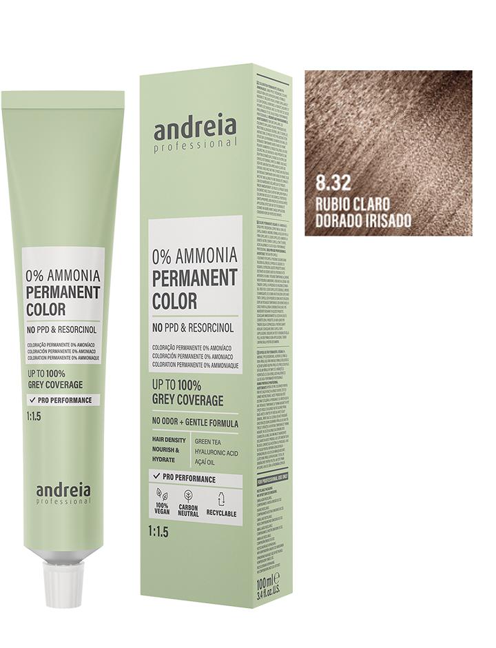 Andreia Coloración Permanente Sin Amoniaco 100ml - 8.32