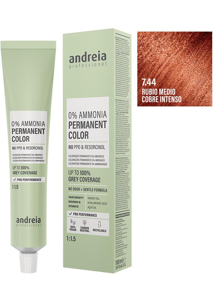 Andreia Coloración Permanente Sin Amoniaco 100ml - 7.44