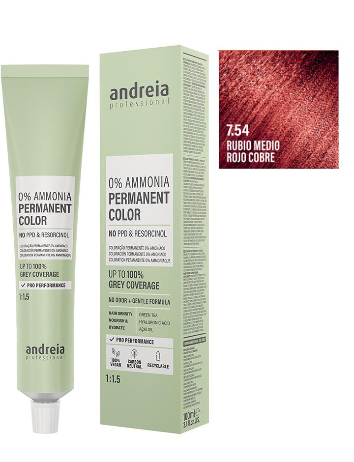 Andreia Coloración Permanente Sin Amoniaco100ml - 7.54