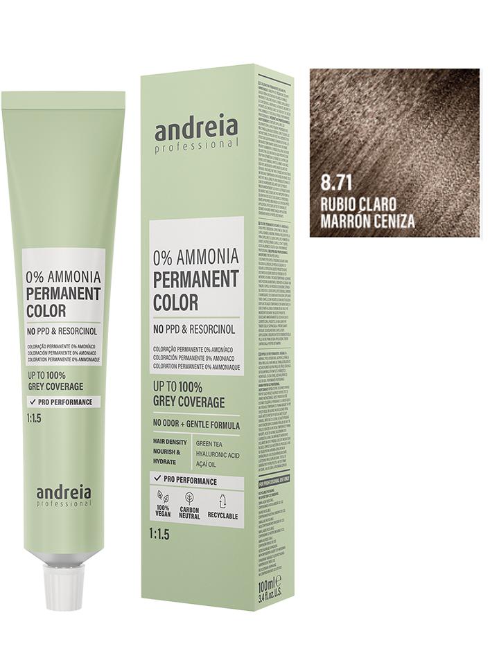 Andreia Coloración Permanente Sin Amoniaco 100ml - 8.71