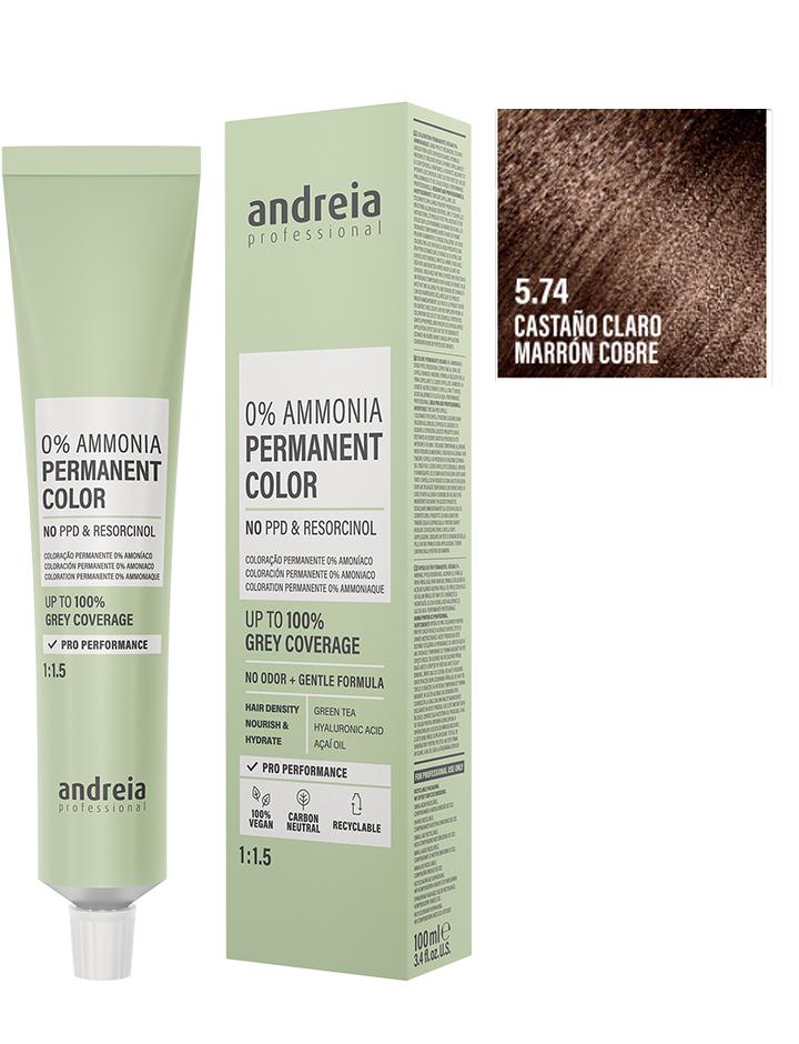 Andreia Coloración Permanente Sin Amoniaco 100ml - 5.74