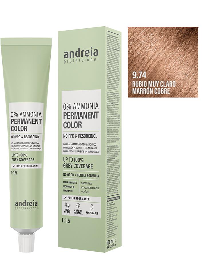 Andreia Coloración Permanente Sin Amoniaco 100ml - 9.74