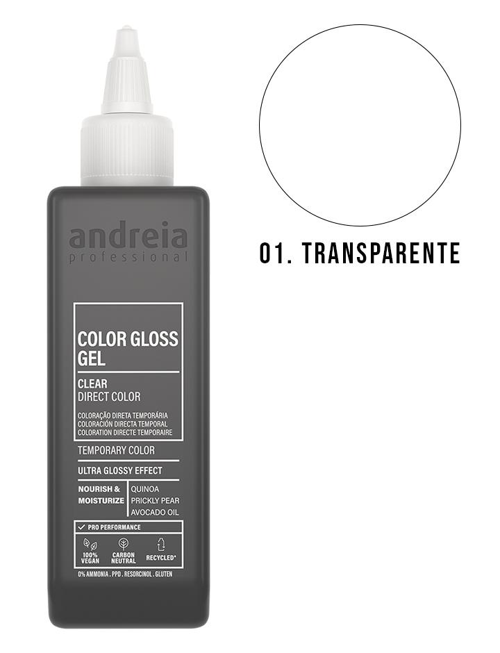 ANDREIA Bold Color Gloss Gel Coloración en Crema Temporal 200ml - 01 Transparente
