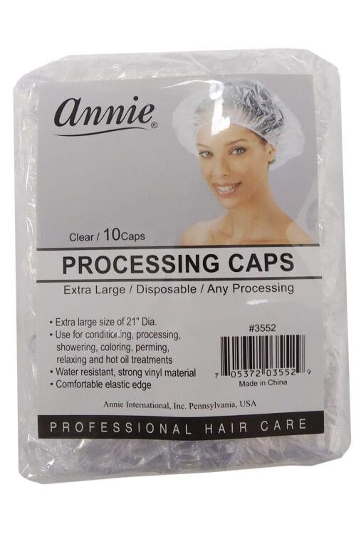 Annie #3552 Gorros XL desechables transparentes 10 u.