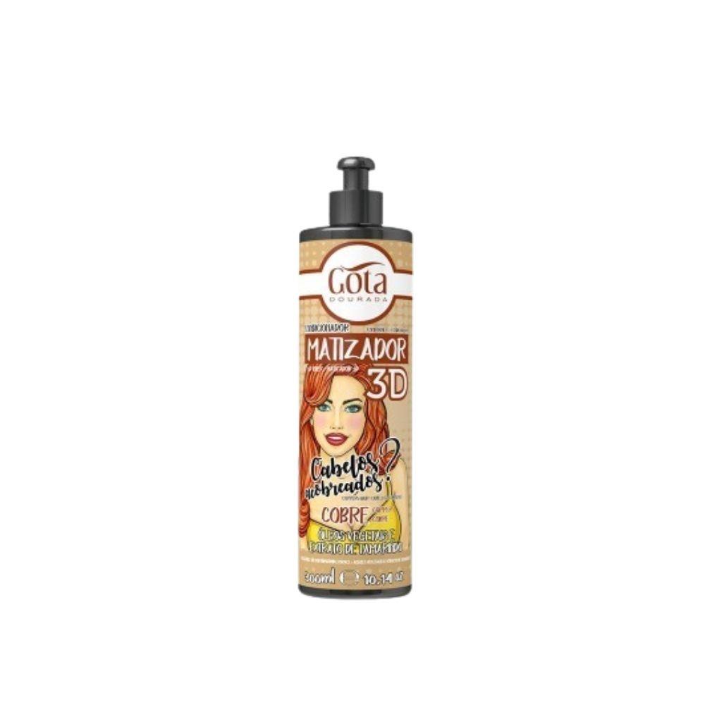 Gota Dourada Acondicionador Matizador 3D Cobre 300ml