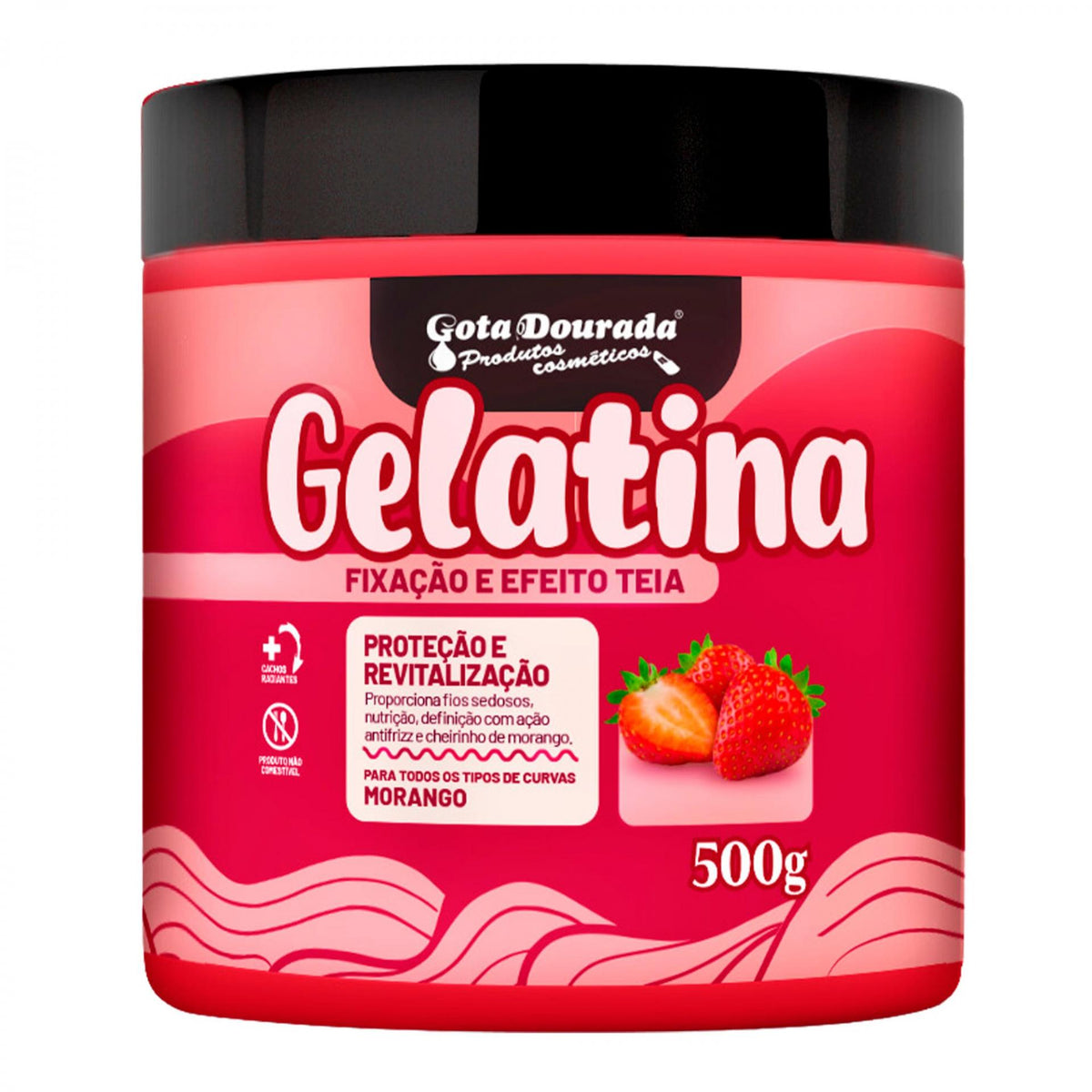 Gota Dourada Gelatina Fresa 500gr