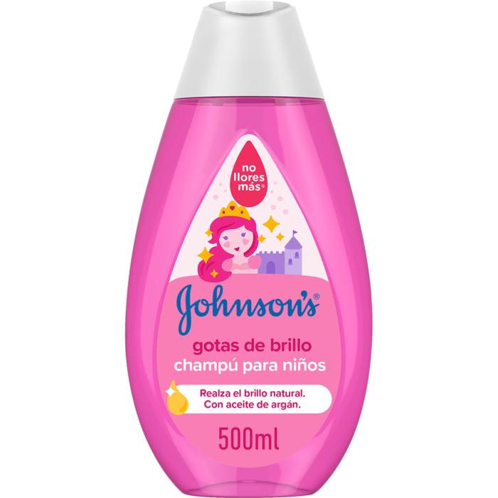 Johnsons Baby  Champú para niños Gotas de Brillo con aceite de argán frasco 500 ml