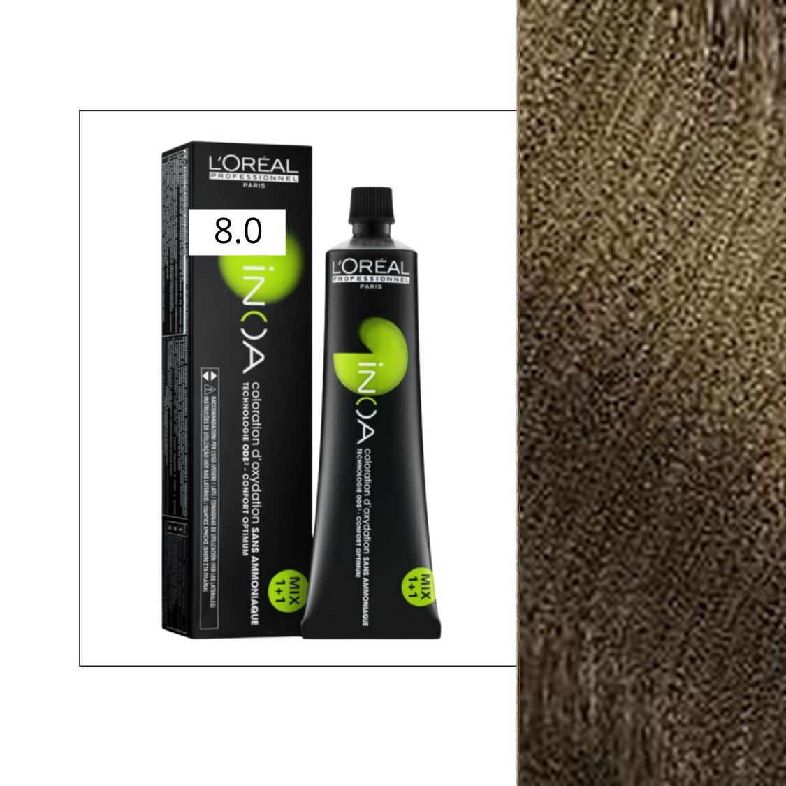 Loreal INOA sin amoniaco 60ml - 8.0