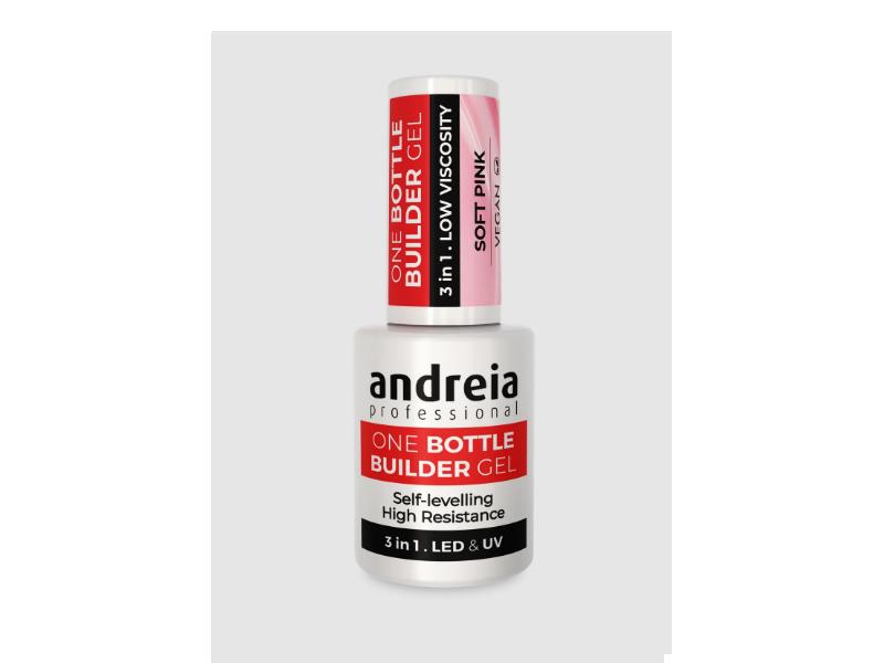 Andreia Professional One Bottle Builder Gel  - Gel de Construcción 3 en 1 - 14ml - Soft Pink