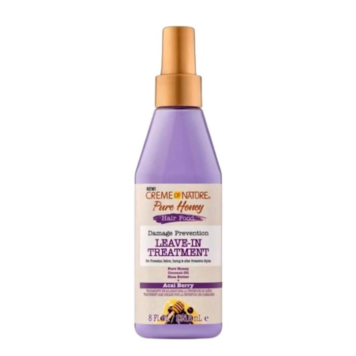 Creme Of Nature Pure Honey Hair Food Acai Berry Leave In Tratamiento 8Oz