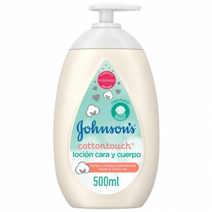 Johnsons Baby Cottontouch Loción Cara Y Cuerpo, 24 Horas De Hidratación, 500 Ml