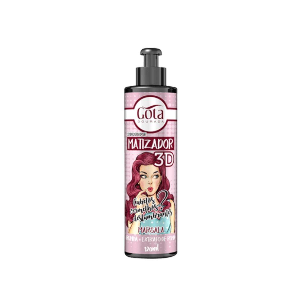 Gota Dourada Acondicionador Matizador 3D Marsala 300ml