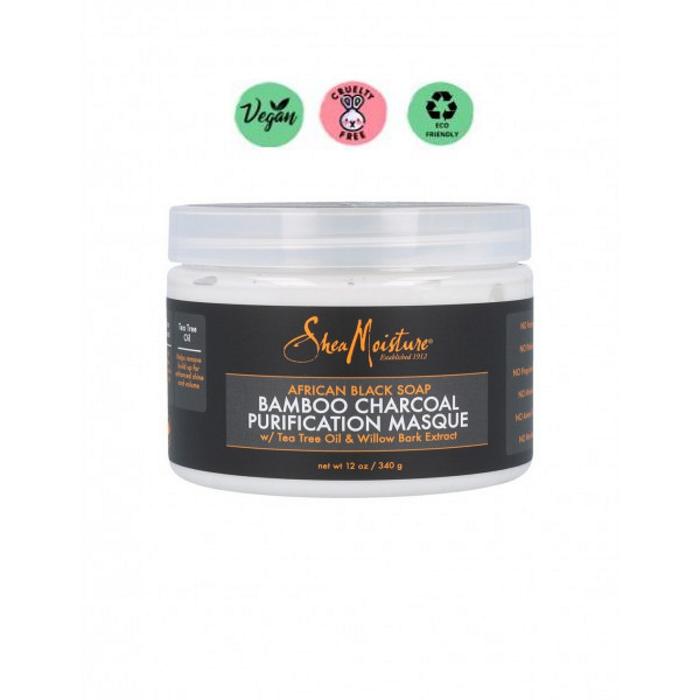 Shea Moisture Mascarilla Purificante African Black Soap Bamboo Charcoal