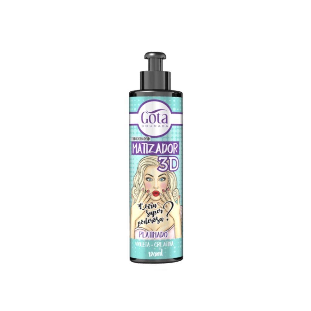 Gota Dourada Acondicionador Matizador 3D Platinado 300ml