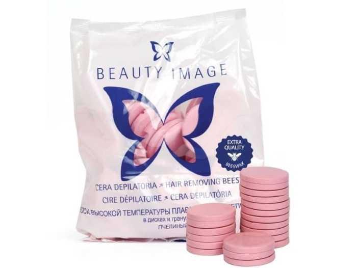 Beauty Image Cera Disco 1Kg- Rosa